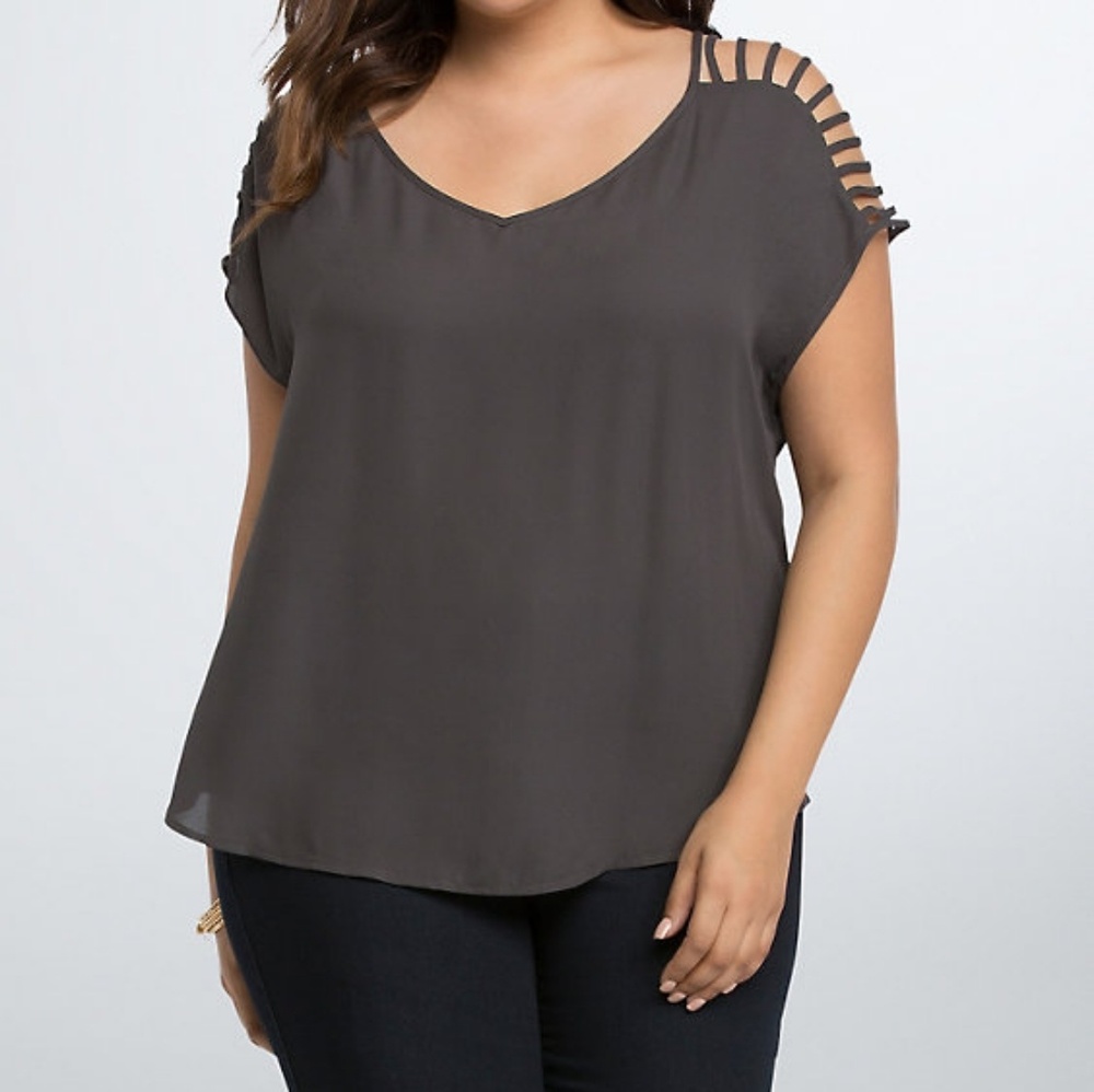 Torrid ladder shoulder blouse